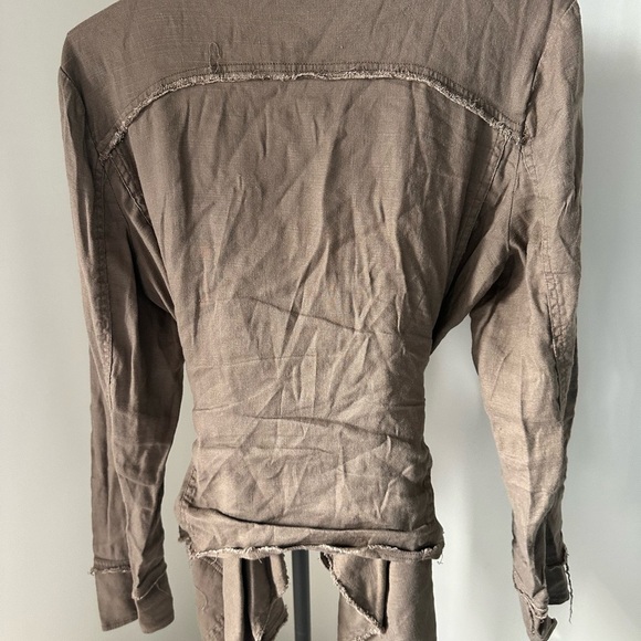 Free People Size Medium Linen Jacket - Picture 7 of 16